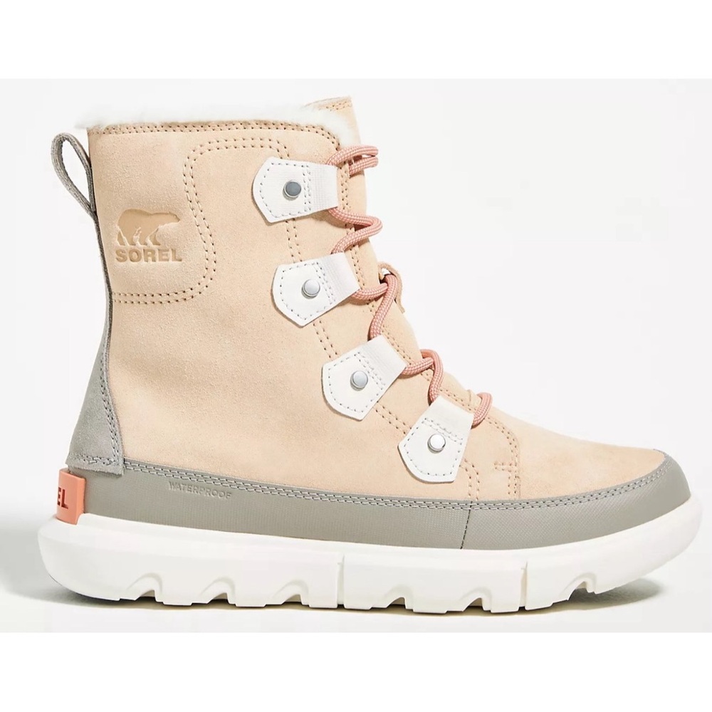 Anthropologie x Sorel Explorer ll Joan Lace-Up Boots in Neutral Colors NWT SZ 10